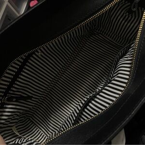 Kate Spade Black Tote with Striped Interior